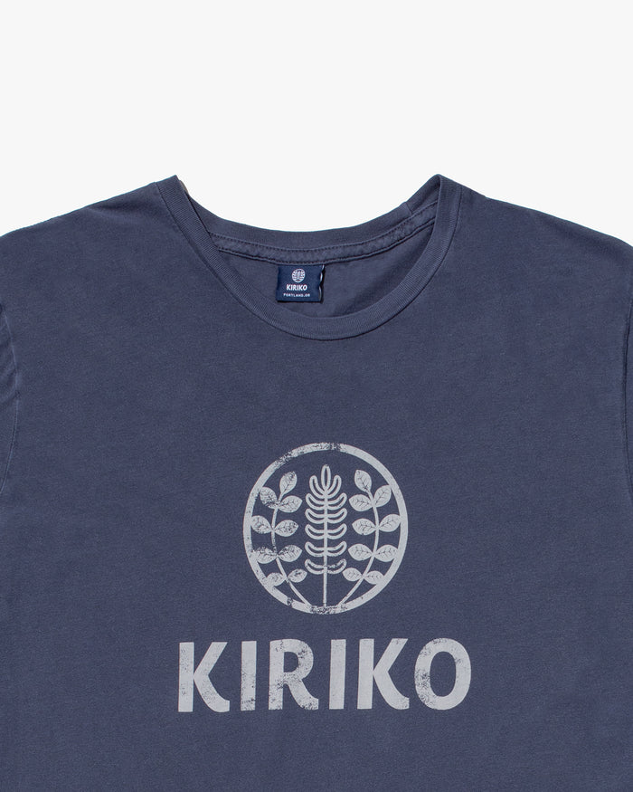 Kiriko Original Tee, 6oz Cotton, Printed Logo, Navy