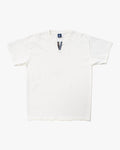 Kiriko Original Tee, 8 oz Cotton, White V-Henley