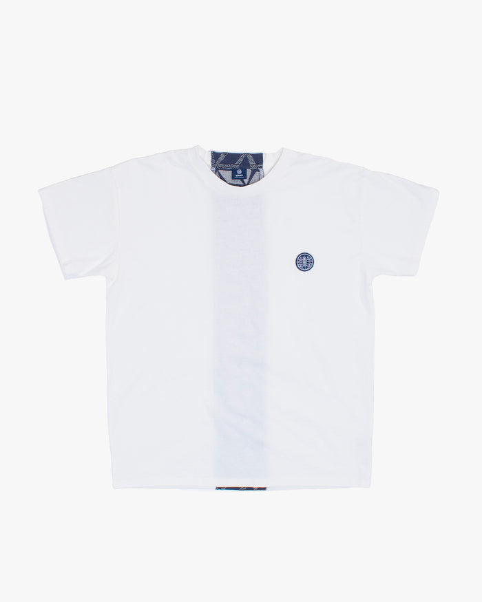 Kiriko Original Tee, 8 oz Cotton, White with Jacquard Asanoha