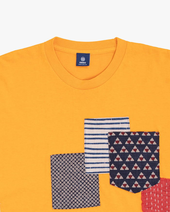 Kiriko Original Tee, 8 oz. US Made, Patched Pocket Tee, Gold