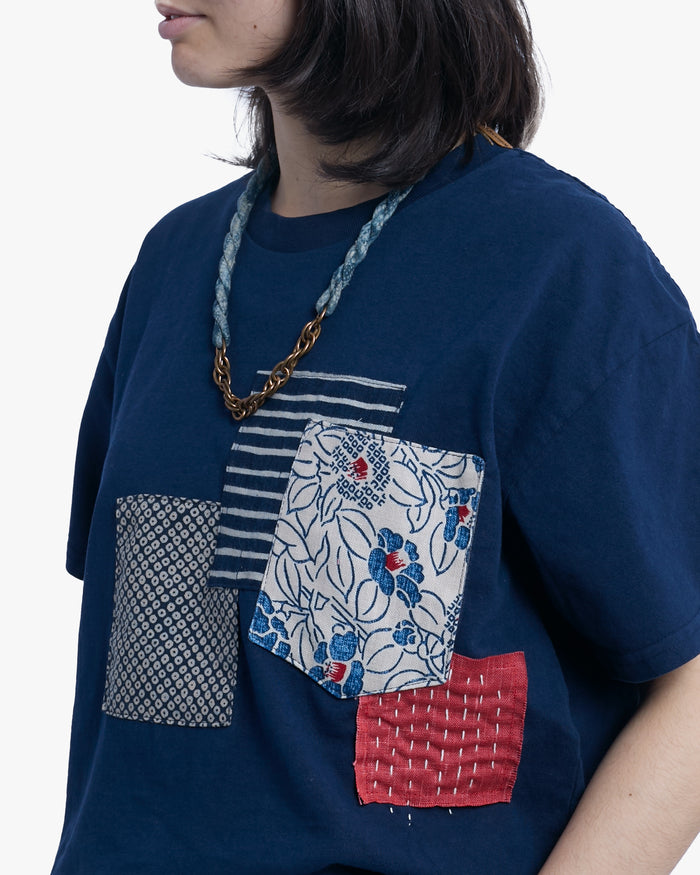 Kiriko Original Tee, 8 oz. US Made, Patched Pocket Tee, Navy