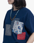 Kiriko Original Tee, 8 oz. US Made, Patched Pocket Tee, Navy