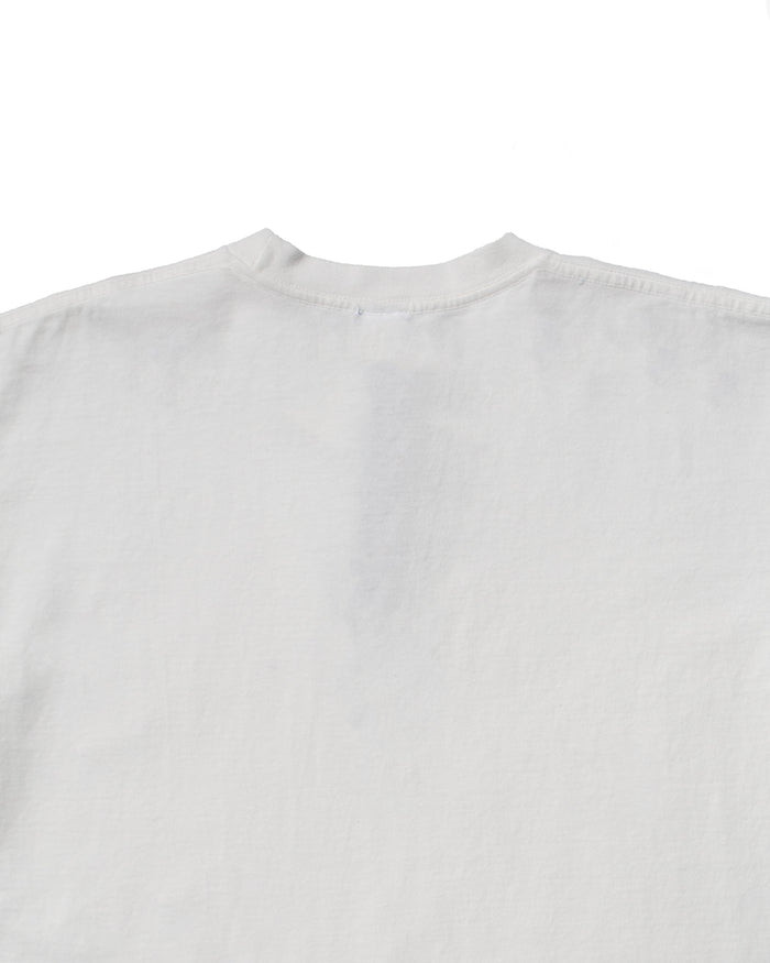 Kiriko Original Tee, 8oz Cotton, Henley Tee, Cream with Denim, Nami