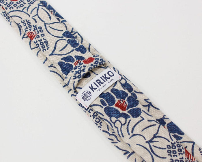 Kiriko Original Tie, Cream Tsubaki