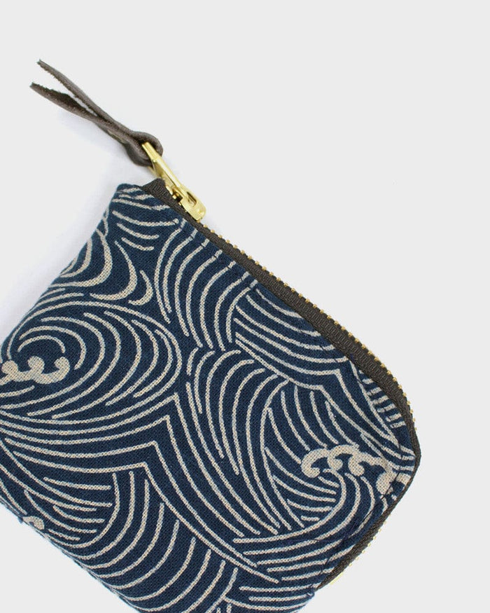 Kiriko Original, Zipper Wallet, Indigo Nami