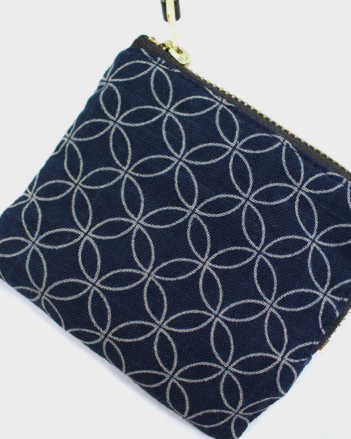 Kiriko Original, Zipper Wallet, Indigo Shippou