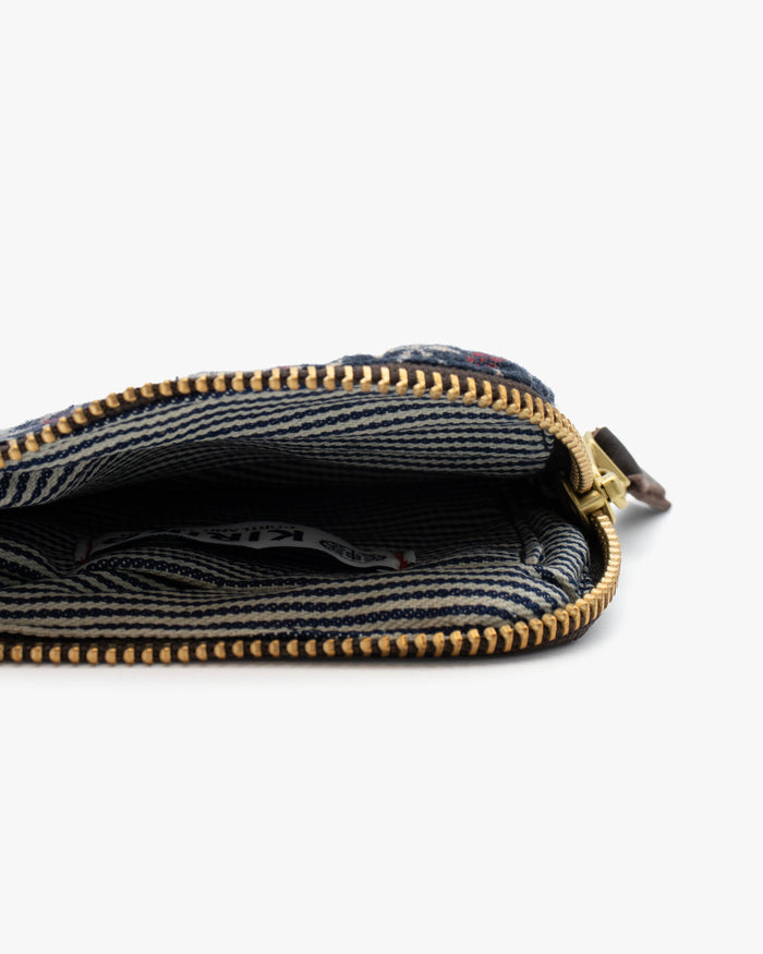 Kiriko Original, Zipper Wallet, Indigo Yuki Kessho