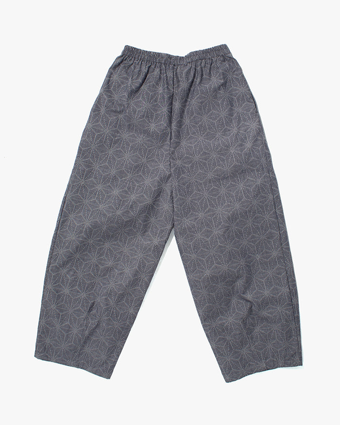 Kiriko x ToK, Lantern Pants, Grey Asanoha