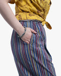 Kiriko x ToK, Lantern Pants, Kurume Weave, Multi Color