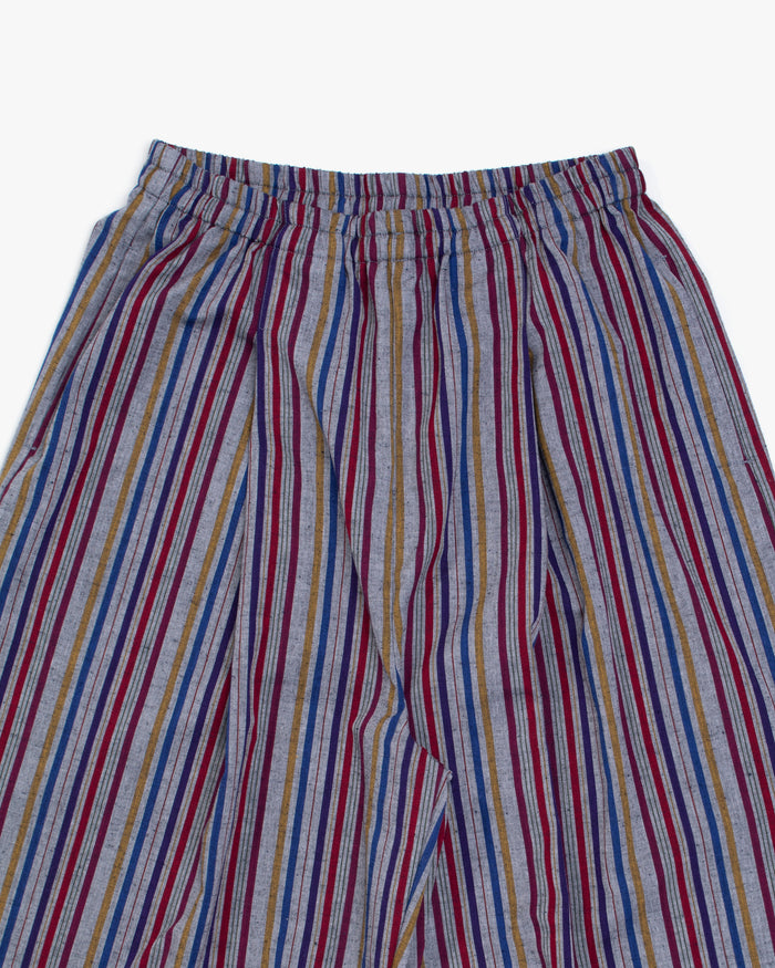 Kiriko x ToK, Lantern Pants, Kurume Weave, Multi Color