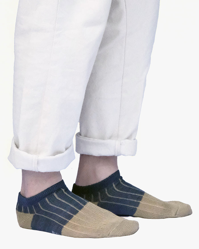 Knitwin, Ankle Socks, Linen and Cotton, Oslo Blue