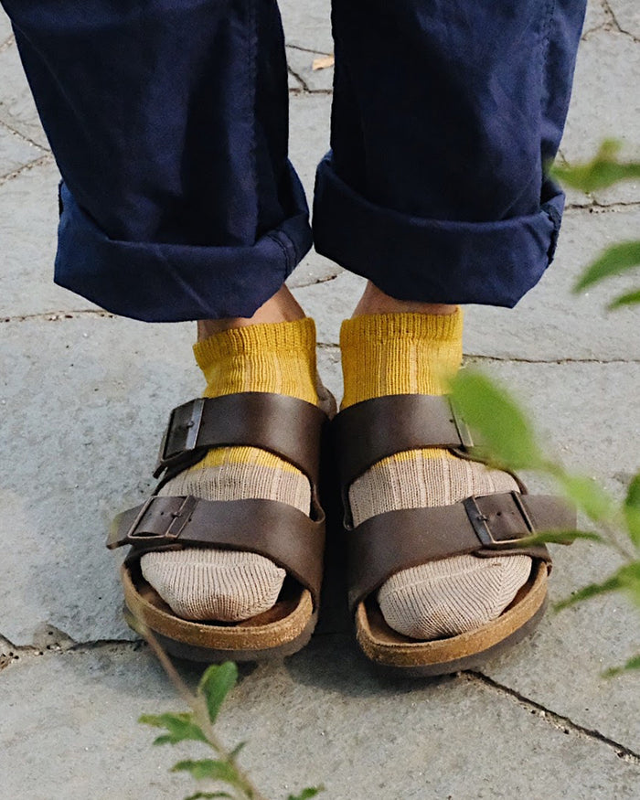 Knitwin, Ankle Socks, Linen and Cotton, Oslo Yellow