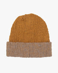 Kobo Oriza Knit Cap, Multi Functional, Cotton, Split Mustard and Dark Gray, 9˝