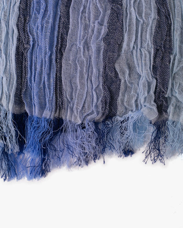 Kobo Oriza Linen Cotton Stole, Blue Gradient