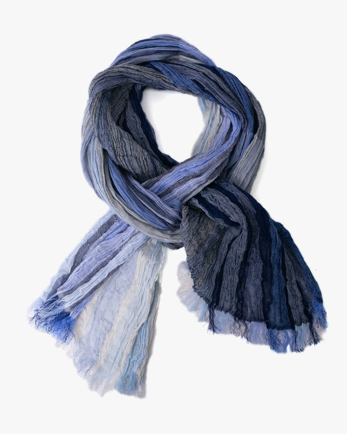 Kobo Oriza Linen Cotton Stole, Blue Gradient