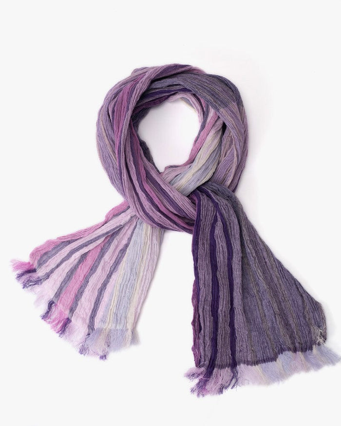 Kobo Oriza Linen Cotton Stole, Purple Gradient