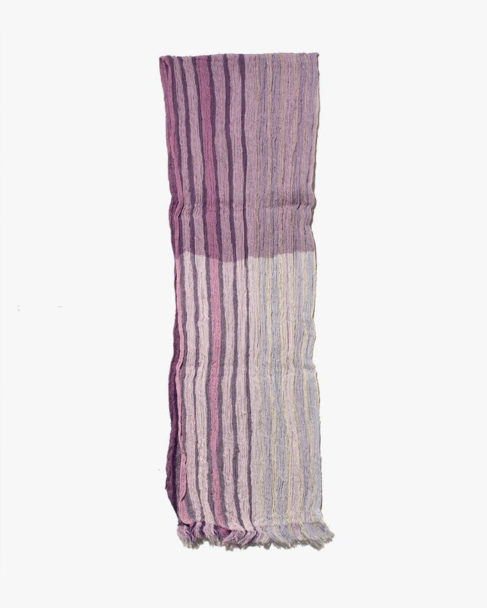 Kobo Oriza Linen Cotton Stole, Purple Gradient