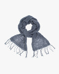 Kobo Oriza Muffler, Slim and Light Mojiri Weave, Marine Blue