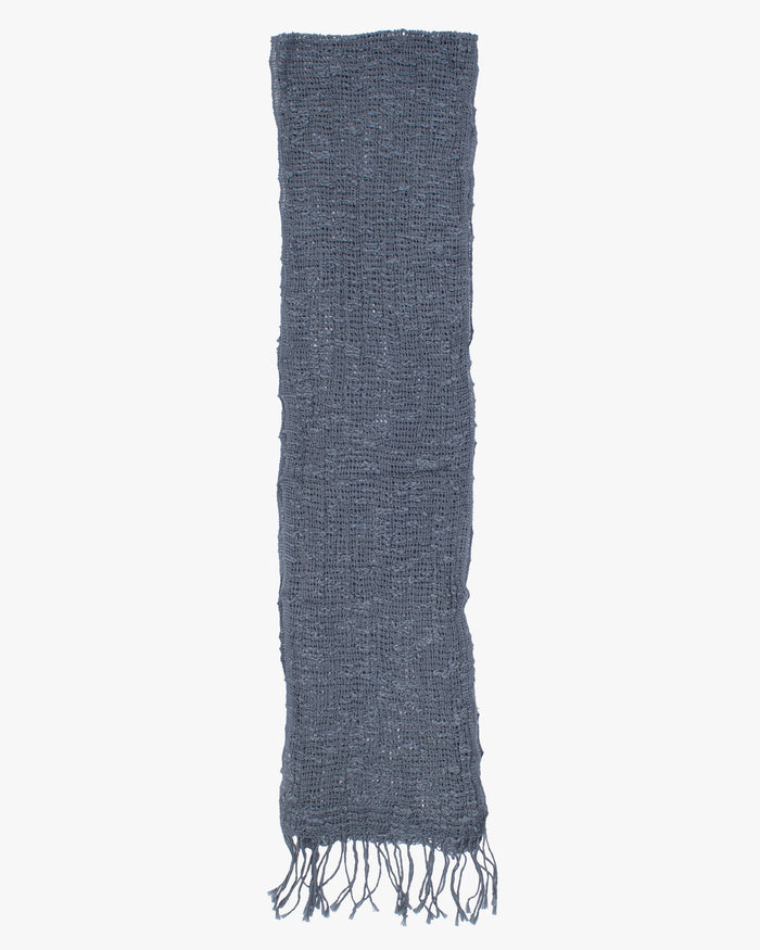 Kobo Oriza Muffler, Slim and Light Mojiri Weave, Marine Blue