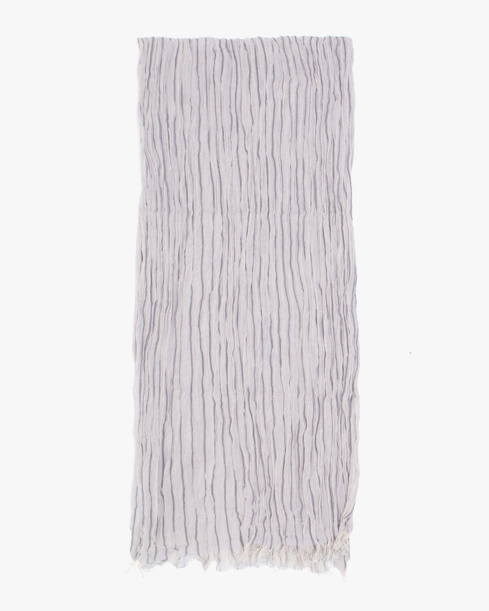 Kobo Oriza Scarf, Linen Cotton Tenugui, Ice Gray