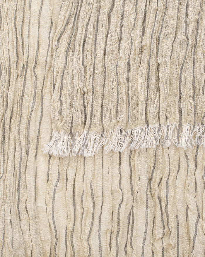 Kobo Oriza Scarf, Linen Cotton Tenugui, Olive