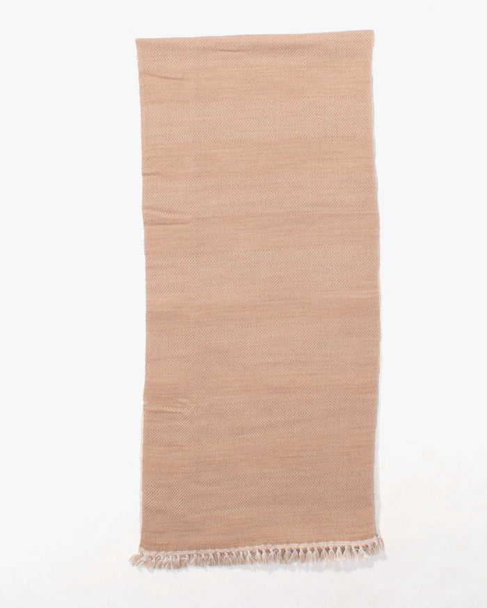 Kobo Oriza Shawl, Multifunctional, Wool, Light Brown and Cream