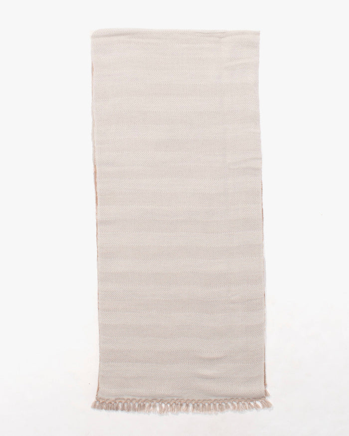 Kobo Oriza Shawl, Multifunctional, Wool, Light Brown and Cream