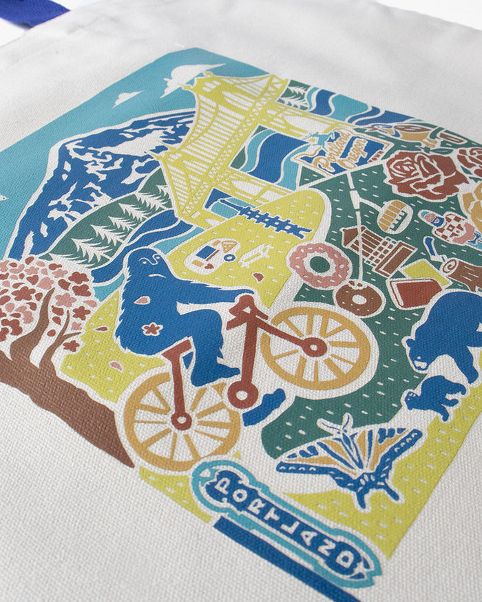 Kokoro Original, Tote Bag, Portland Map