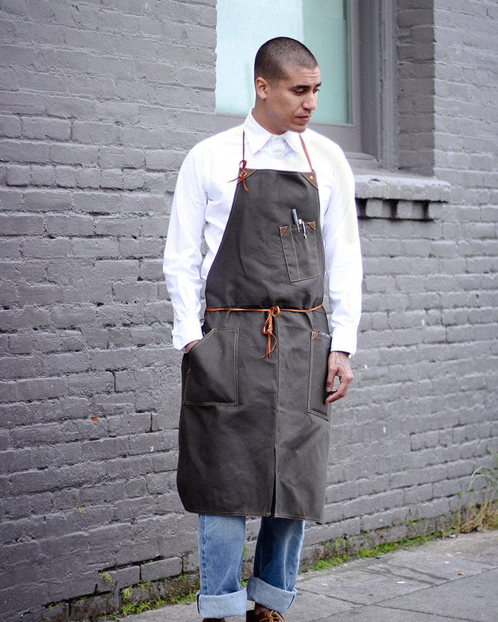 Kokoro Original Work Apron, Full, Canvas, Military Green