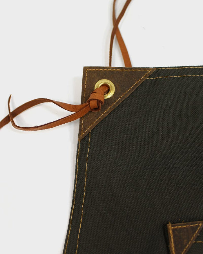 Kokoro Original Work Apron, Full, Canvas, Military Green