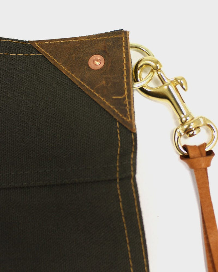 Kokoro Original Work Apron, Full, Canvas, Military Green