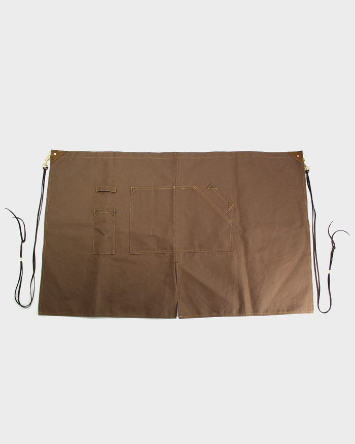 Kokoro Original Work Apron, Waist, Canvas, Brown