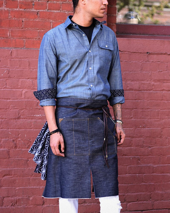 Kokoro Original Work Apron, Waist, Japanese Selvedge Denim, Indigo