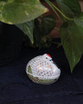 Kouraku Kiln Bowl with Lid, Tsuru