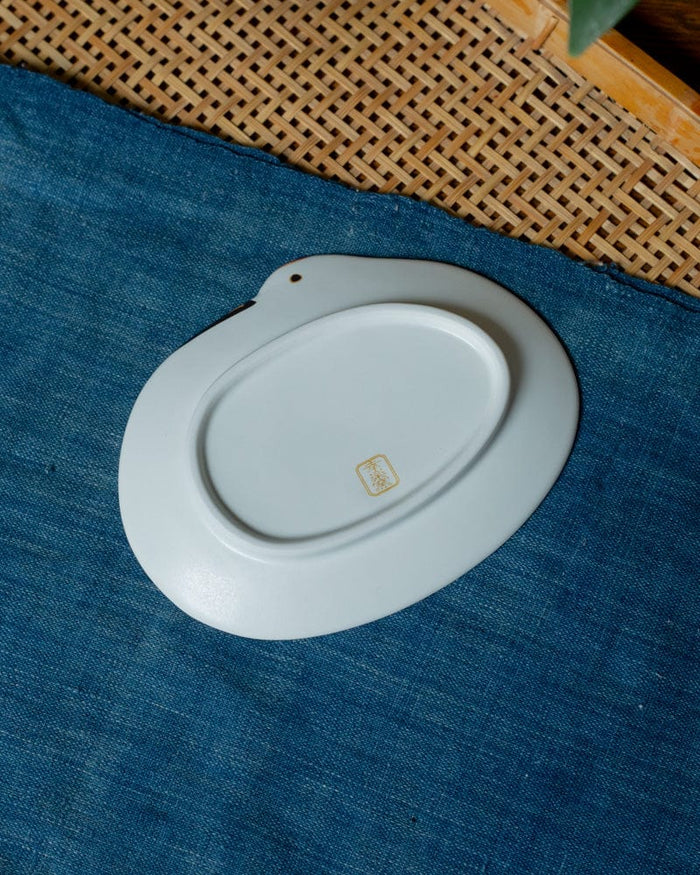 Kouraku Kiln Medium Plate, Tsuru and Kame Set