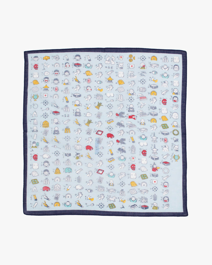 Kurochiku, Cotton Handkerchief, Hannya Shinkyo Pictorial
