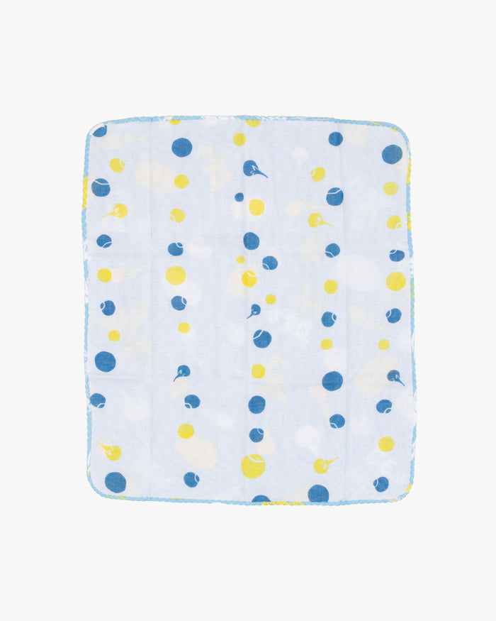 Kurochiku, Two-Sided Cotton Handkerchief, Blue with Pumpkins