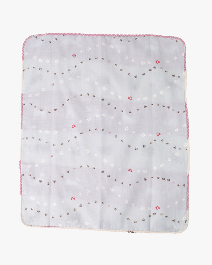 Kurochiku, Two-Sided Cotton Handkerchief, Cats and Dogs Striped