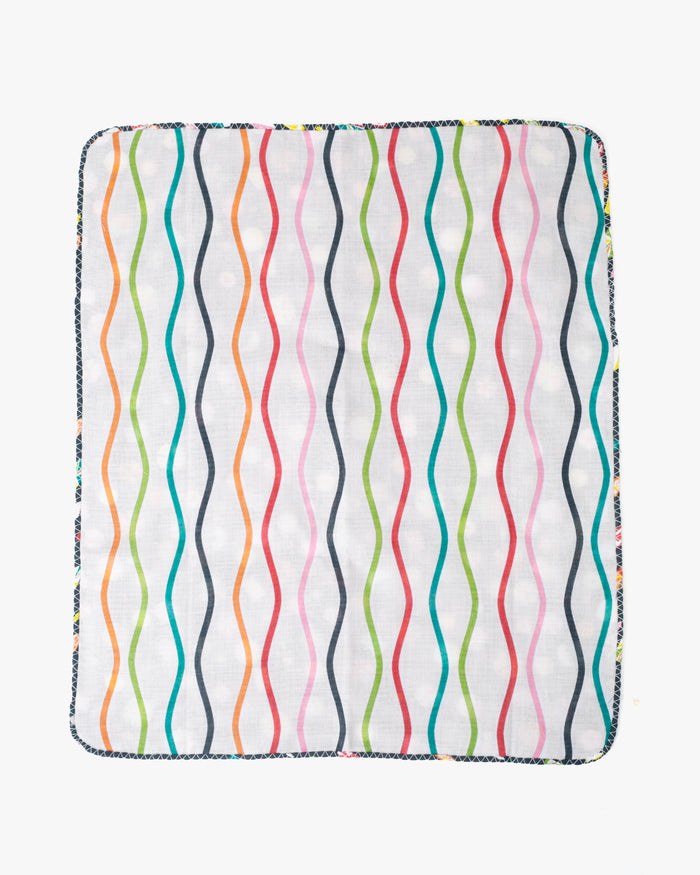 Kurochiku, Two-Sided Cotton Handkerchief, Fruit Candy and Multi-Color Tatewaku