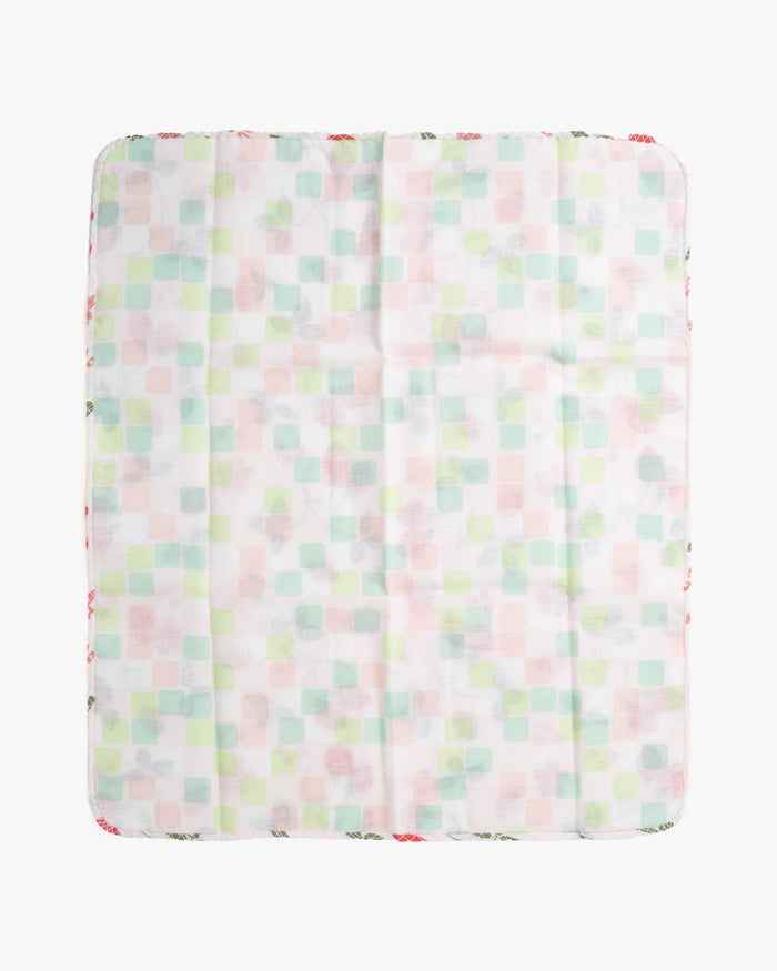 Kurochiku, Two-Sided Cotton Handkerchief, Strawberry
