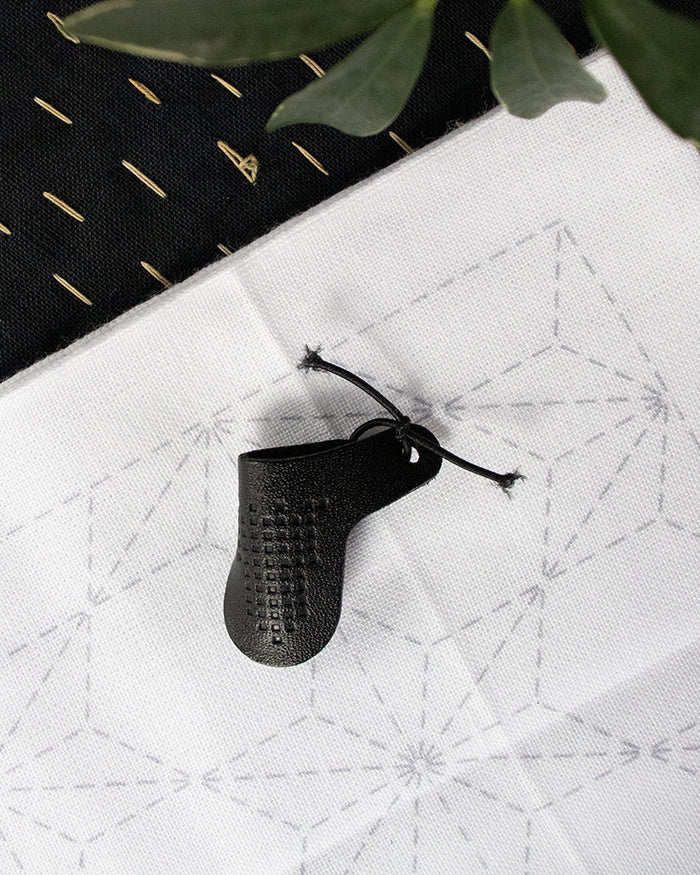 Leather Thimble, Black