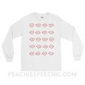 Lips Long Sleeve Tee - White / S - T-Shirts & Tops peachiespeechie.com