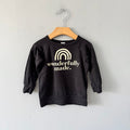 Little & lively / Black - Wonderfully made long sleeve / 1-2T