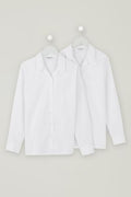 Long Sleeve, Non-iron Rever Collar Blouses - Twin pack