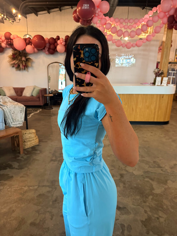 Luxe Lounge Set - Sky Blue
