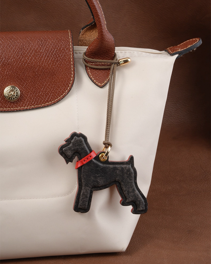 Luxury Schnauzer Leather Pendant