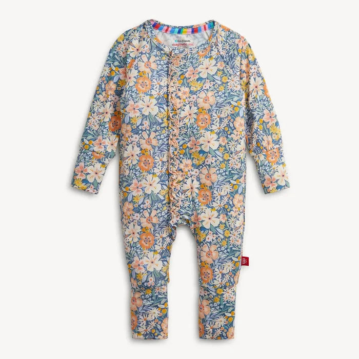 Magnetic Me - Floral Modal Ruffle Coverall
