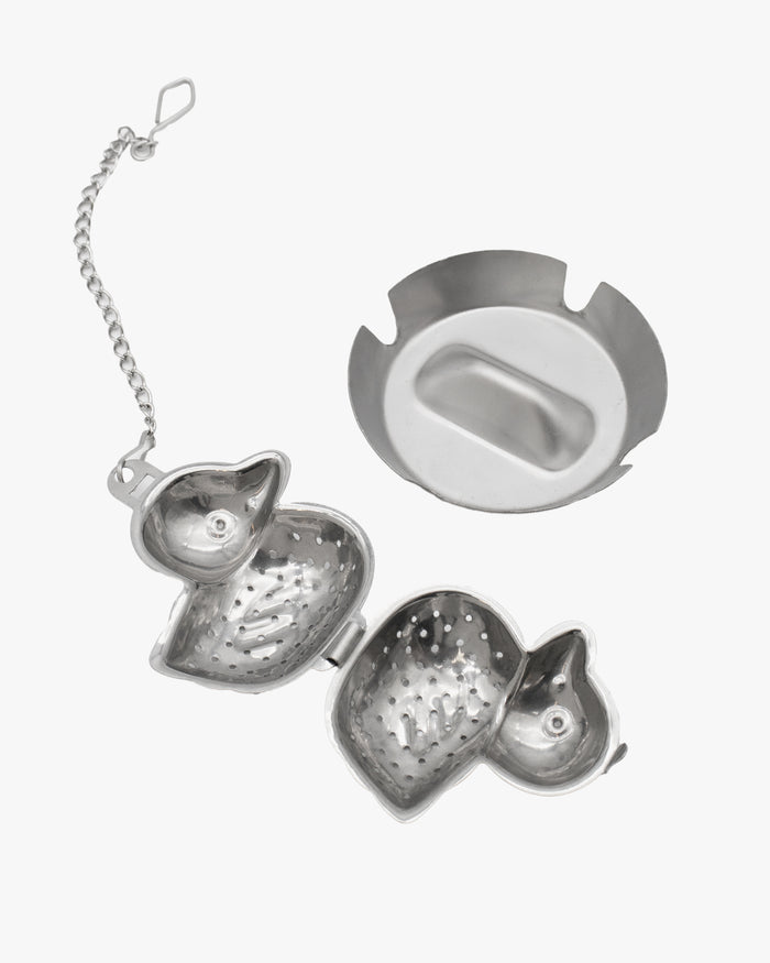 Magnifique Hearts, Stainless Steel Tea Infuser, Duck