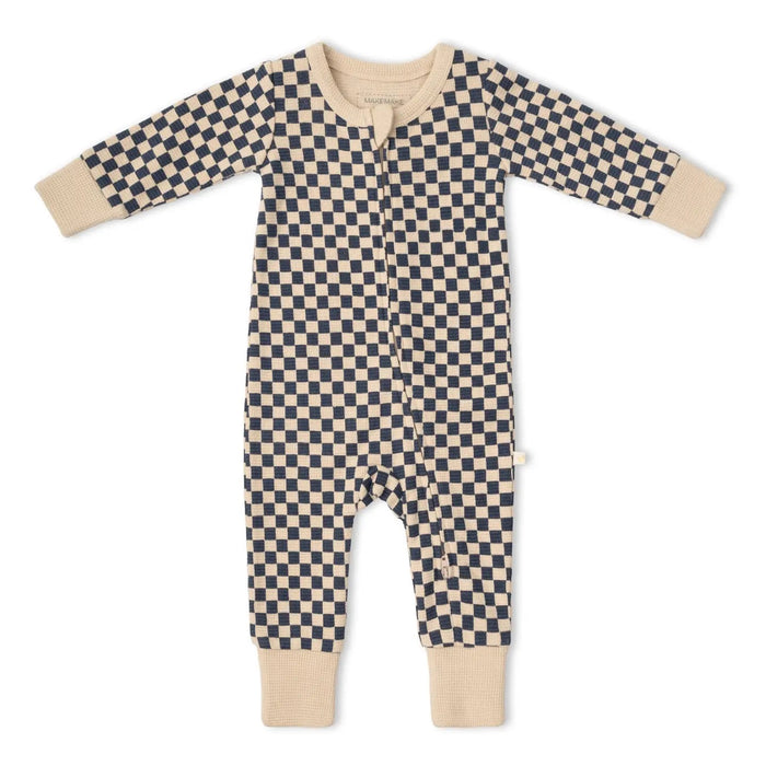 MakeMake Organics - Organic 2-Way Zip Romper in Midnight Check