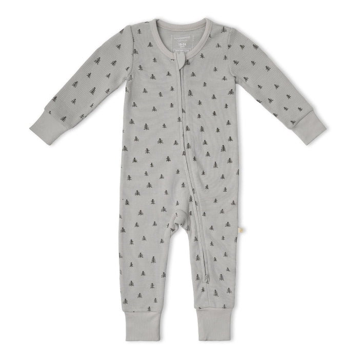 MakeMake Organics - Organic 2-Way Zip Romper in Tiny Pines